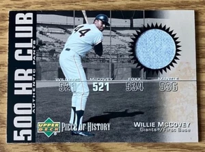 2002 Upper Deck Piece of History "500 HR Club" HR-EMA Willie McCovey *G.U.P - Picture 1 of 2
