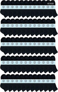60 Units of Kids Cotton Quarter Ankle Socks Black Size 4-6 - Boys Ankle Sock - Picture 1 of 5
