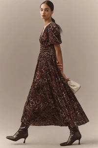 New Anthropologie The Katerina Button-Front Dress: Velvet Edition 12 $230 NWT - Picture 1 of 5
