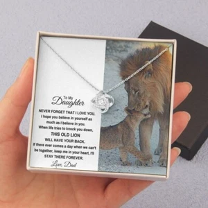 To My Daughter / Love Knot / Gold / Silver / Xmas Gift / From Dad /  From Mum - Bild 1 von 14