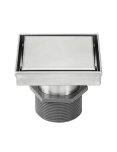 Emoderndecor Shower Square Linear Drain 4 In. Stainless Steel 2- Sided (NEW) - Picture 1 of 8