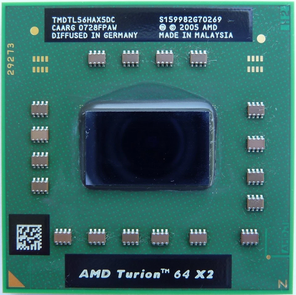 CPU AMD Turion 64 X2 TL-56 TL56 TMDTL56HAX5DC Processor for Dell Inspiron - Image 1 of 1