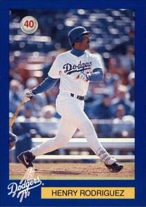 1995 Dodgers Police Baseball Card #23 Henry Rodriguez