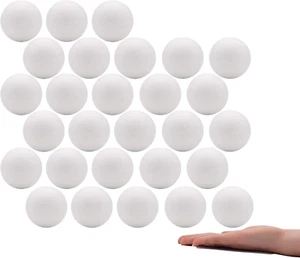 2 Inch Craft Foam Balls 56 PCS Smooth White Polystyrene Foam Balls for Spring Cr - Picture 1 of 8
