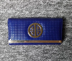 Womens Tri Fold Purse Wallet Blue Never Used - Picture 1 of 6