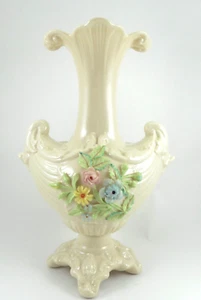 BELLEEK Irland Hochblume Prinz Arthur Vase zwei Griffe UM 1960er Jahre - Bild 1 von 13
