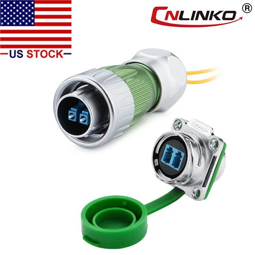 Conector de fibra óptica CNLINKO enchufe y enchufe exterior con cable de 10 pies modo único LC  Foto 1 de 4