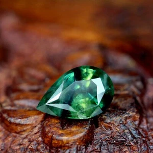 Gorgeous Certified 2.35ct Natural Green Sapphire Madagascar Pear 10.3x6.7 mm  - Picture 1 of 6