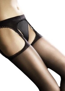 Medias eróticas de 20 denier beige transparente, negras, rojas - Fiore Amour abiertas... - Imagen 1 de 2