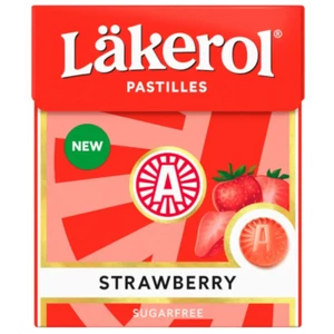 Läkerol ( Lakerol ) Strawberry Sugar Free 25g ( 0.85 oz ) Made in Sweden - Picture 1 of 7