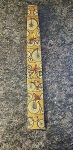 Vintage Sun Fabrics Square Tip Neck Tie Chicken Little by Rooster Vtg. Bicycles