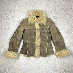 Max Mara Sportmax Fur Leather Shearling Size USA 8 It 38 Womens - Picture 1 of 16