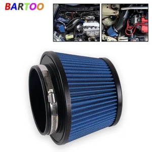 4.5" Inlet Truck Air Filter Dry High Flow Clamp-On Round Cone Air Intake Filter - Picture 1 of 12