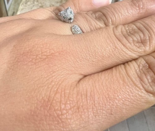 PUMA Anello pantera donna argento 925 oro bianco polacco regalo matrimonio donna gioielli regalo