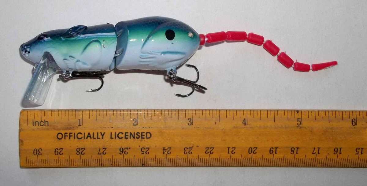 10 Inch Rat Fishing Lure - 2.4 Ounce Segmented Worm Brown Bass Musky Pike Lure