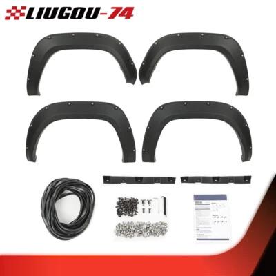 Fit For 2016-2022 Toyota Tacoma Pocket Rivet Black Wheel Fender Flares 4Pcs New - Image 1 of 4
