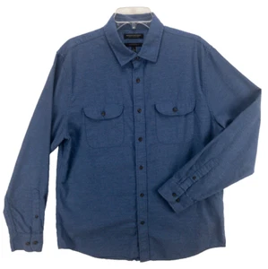 Banana Republic Flannel Men's Large Slim Fit Blue Ultra-Soft Cotton Long Sleeve - Picture 1 of 11