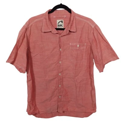 Jackson Mule Wyoming Shirt Mens L Pink Causal Button 100% Cotton Short Sleeve - Image 1 of 4