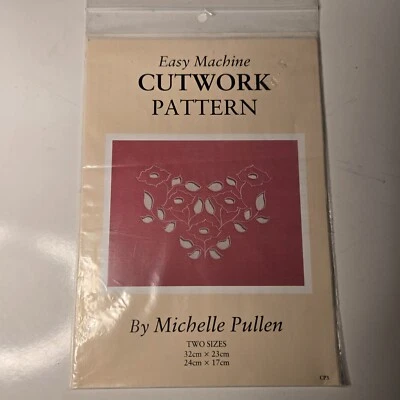 Martha Pullen Easy Machine Cutwork Pattern Morning Glory 2 Sizes - Image 1 of 4
