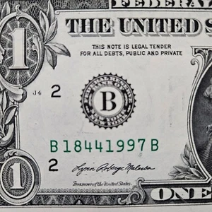 $1 Birthday Note One Dollar Bill 18441997 Uncirculated (Trailing 1997 ) - Picture 1 of 1