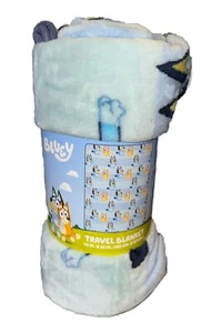 Disney BLUEY Plush TRAVEL BLANKET Throw 40”X 50” Brand New Cozy & Cute - Picture 1 of 3