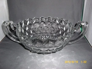 Fostoria Glass American Pattern Double Handled Trophy Serving Center Piece Bowl - Picture 1 of 3