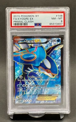 PSA 8 Kyogre EX #148 Full Art 2015 Pokemon XY Primal Clash - Image 1 of 2