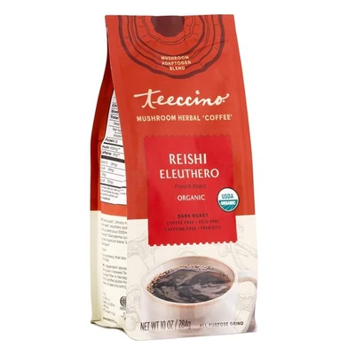 Teeccino Champiñón Herbal 'Café' - Vitamina Reishi Eleuthero | Paquete de 10 OZ Foto 1 de 4