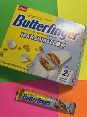 Marshmallow Butterfinger New Limited Edition, 2 Piece Share Size, 3.7oz Sealed  - Image 1 of 4