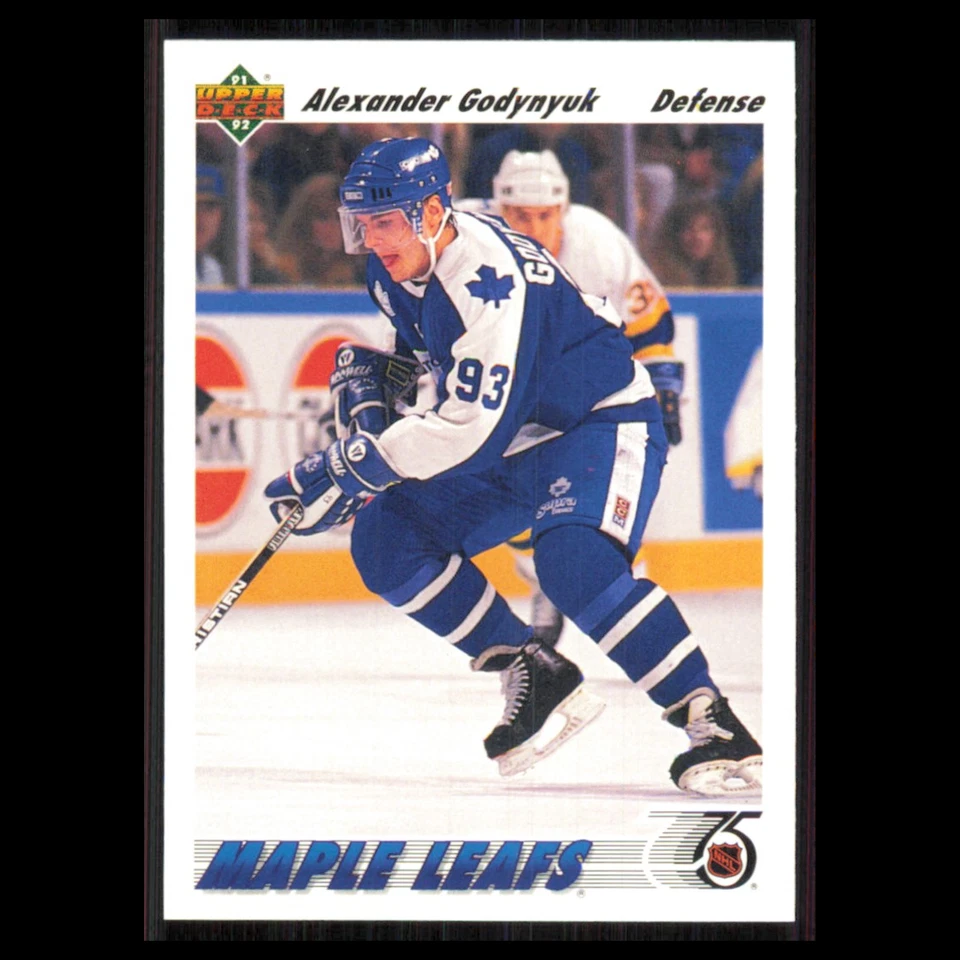 Alexander Godynyuk Rookie #466 1991 Upper Deck Toronto Maple Leafs Hockey Card - Image 1 of 3