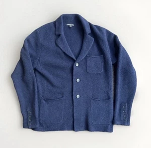 James Perse Men’s Cardigan/Sweater Sz 2 Navy Blue READ(bal) - Picture 1 of 11