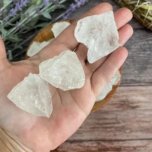 3pcs Natural Raw Rough Clear Quartz Stone Crown Charka Crystal Chunks Specimens - Picture 1 of 4