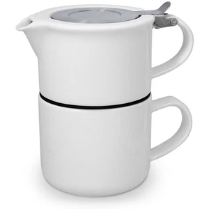 FORLIFE Tea for One with Infuser, 14 ounces, White - Picture 1 of 1