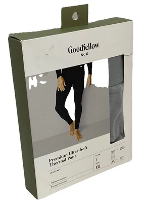 Pantalones térmicos ultra suaves premium Goodfellow XXL para hombre, ropa deportiva de capa base gris Foto 1 de 4