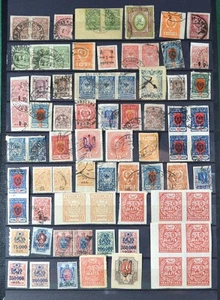 Sellos de RUSIA Y SATÉLITES en 2 caras de tarjeta de stock grande mixta (Y116) - Imagen 1 de 6