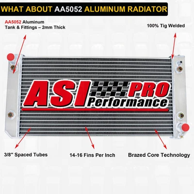 3 Core Radiator For 2003-2007 Chevy GMC C4500 C5500 C6500 C7500 Kodiak Topkick - Image 1 of 4