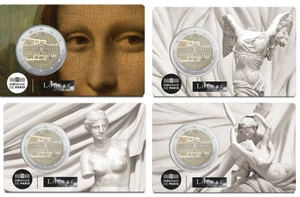 Lot Coincard BU 4 x 2€ Euros Commémorative France 2025 ''Louvre'' - Picture 1 of 1