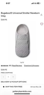 Bugaboo Recién Nacido Incrustación Gris Claro Melange Foto 1 de 4