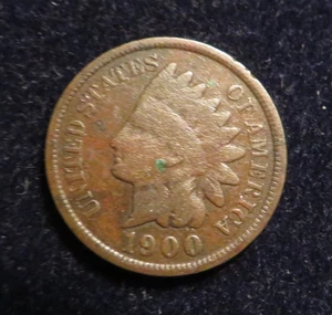 1900 Indian Head Cent - 1c Cent Münze USA - schöne Erhaltung. J52873 - Bild 1 von 2