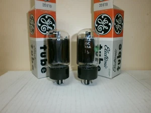 2 x 6L6 GC - G. Electric - OO side getter - USA - NOS -NIB - El.Rőhren. - Bild 1 von 3