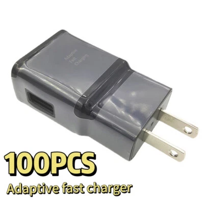 100X Wholesale Adaptive Fast USB Wall Charger Block Power Adapter For Samsung S9 - Image 1 of 4