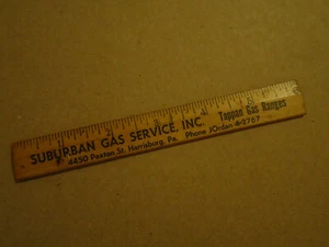Suburban Gas Service HARRISBURG PA 6" ruler Tappan Gas Ranges & RCA Whirlpool - Picture 1 of 2