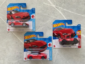 hot wheels bundle Honda S2000 / Toyota GR Supra / Nissan 1:64 red color - Picture 1 of 5