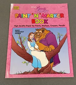 Disney's Beauty and the Beast Paint ‘n Marker Coloring Book Golden 1995 - Foto 1 di 3