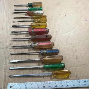 13 Screwdrivers Lot USA Flat Head Phillips Hand Tools Proto Craftsman - Picture 1 of 11