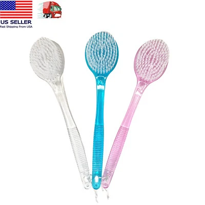 Exfoliante de espalda exfoliante de 14", ducha baño cepillo corporal fregador y masajeador Foto 1 de 4