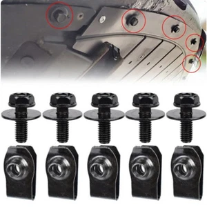 Body Bolts & U-nut Clips Set M6 Engine Covers Undertray Splash Shield Guard Trim - Picture 1 of 12