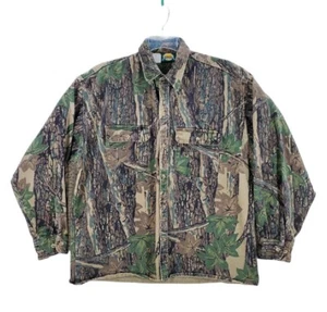Vtg Cabela’s Shirt Men L Camo Trebark Heavyweight LS Shacket USA Made Hunting - Picture 1 of 14