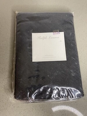 Ralph Lauren Home Collection BEEKMAN Carbon Black King Pillow Cases White Label - Image 1 of 4