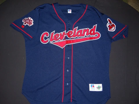 Authentic Roberto Alomar 1999 Cleveland Indians Jersey 52 Russell Diamond patch Cover